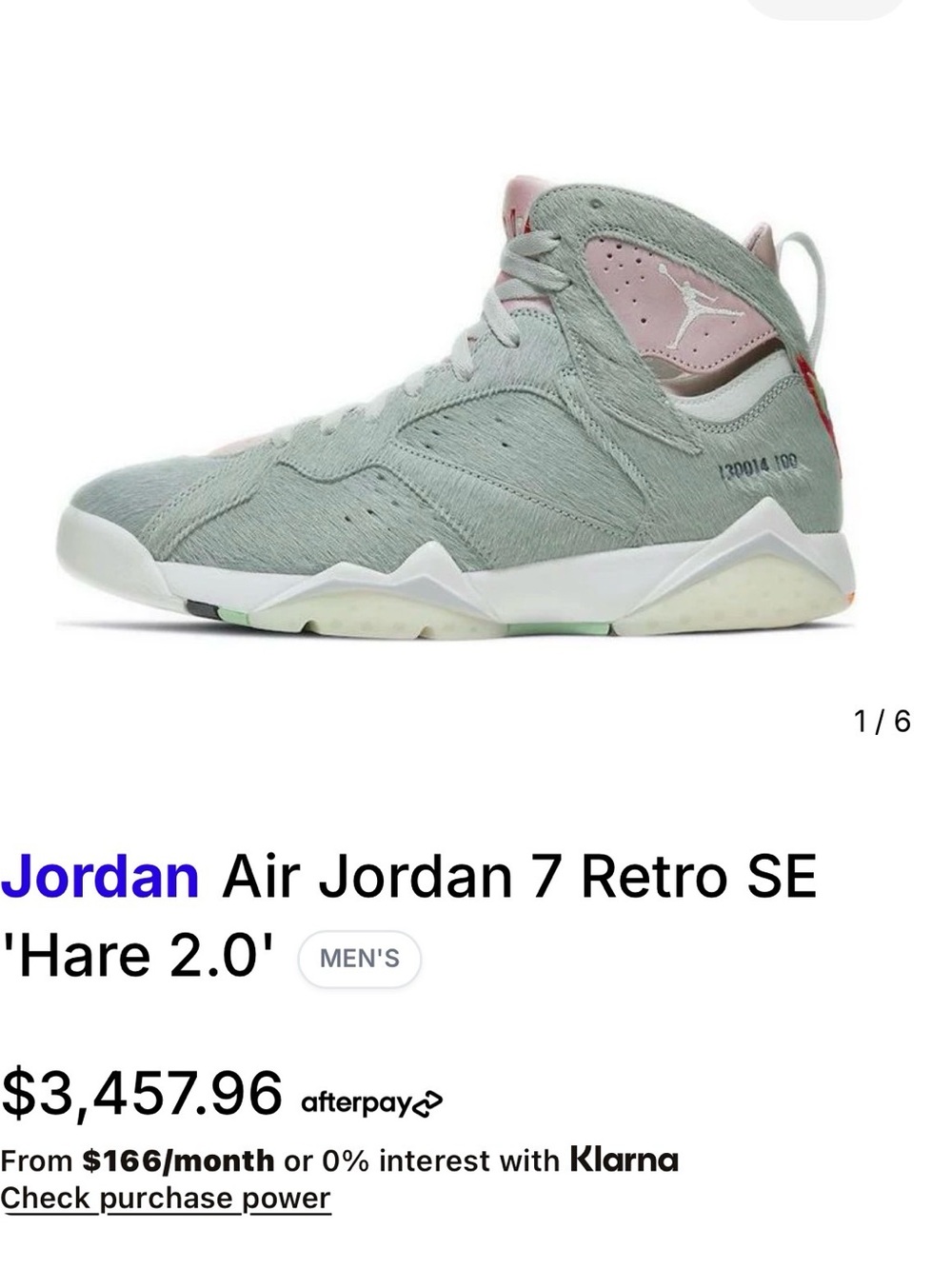Jordan Air Jordan 7 Retro SE in Pale Green & Pink